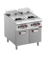 Diamond E9/F36A8-ND Double Basket Freestanding Electric Fryer on Neutral Closed Cupboard, 32kW