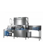 Hobart AUPTW-10B 500mm Basket Hood / Passthrough Dishwasher with Drain Pump, 18 Plates