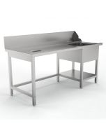 Sammic Pre-wash table left with sorting and space for dishwasher MPILV-1800 (1800 x 760 x 880 mm)