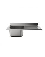 Sammic Sink unit (worktop only) 1200 x 700 mm FRLV-712/11R (drying rack on right side)