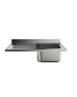 Sammic Sink unit (worktop only) 1200 x 700 mm FRLV-712/11L (drying rack on left side)