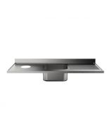 Sammic Sink unit (worktop only) 1800 x 600 mm FR-618/111R (drying rack on right + sink + waste hole on left)