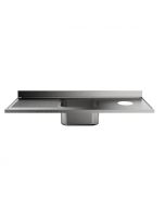 Sammic Sink unit (worktop only) 1800 x 700 mm FR-718/111I (drying rack on left + sink + waste hole on right)