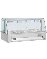Inomak MBV614 Counter Top Bain Marie With Glass Canopy 4 x GN1/1