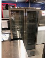 Blizzard 6172320522030125 GRADED-02002 BAR20SS Upright Double Hinged Glass Door Bottle Cooler