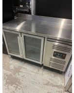 Blizzard 6233246520071901 GRADED-02371 HBC2CR Double Hinged Glass Door Counter Refrigerator With Upstand 