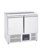 Sterling Pro Cobus SPU200SL 2 Door Hinged Lid & Chop Board Saladette Counter, 240 Litres