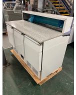 Blizzard 9233170737162 GRADED-02267 BCC3PREPGRANITE Compact Triple Door Refrigerated Pizza Prep Counter