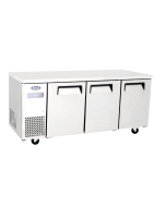 Atosa YPF9047GR Three Door Stainless Steel Undercounter Freezer, 470 Litres