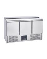 Sterling Pro Cobus SPU300SL 3 Door Saladette Hinged Lid & Chop Board, 368 Litres
