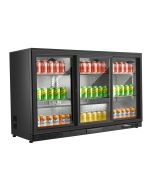 Sterling Pro Green SP3HC-BS Sliding Triple Door Bottle Cooler, 274 x 330ml Bottles