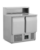 Blizzard BCC2PREPGRANITE Compact Double Door Refrigerated Pizza Prep Counter