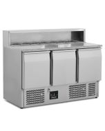 Blizzard BCC3PREPGRANITE Compact Triple Door Refrigerated Pizza Prep Counter