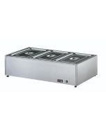 Sammic Tabletop bain marie BMS-311 - 3 x GN 1/1 - 1050 x 580 x 300 mm - 230V Single Phase