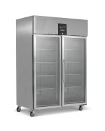 Blizzard BF2SSCR Upright Double Hinged Glass Door Gastronorm Freezer
