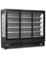 Blizzard BTD200BKGDV2 Black Slim Tiered Display 2m Wide Multideck - Sliding Doors