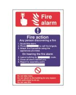 Vogue Fire Alarm / Fire Action Sign Self Adhesive