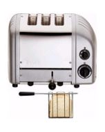 Dualit 2 + 1 Combi Vario 3 Slice Toaster Metallic Silver 31210