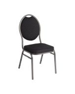 Bolero Oval Back Banquet Chairs Grey & Black (4 Pack) CE142