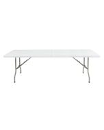 Bolero Rectangular Centre Folding Table White 8ft (Single) CF375