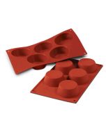 Silikomart 12250-12 - 5 Big Muffin Silicon Mould - 81mm