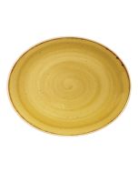 Churchill Stonecast Oval Coupe Plates Mustard Seed Yellow 192mm (12 Pack) SMSSOP7 1