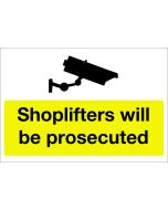 Shoplifters will be prosecuted.  200x300mm S/A