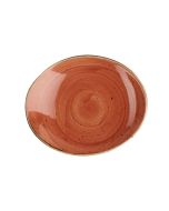 Churchill Stonecast Oval Coupe Plate Orange 192mm - CY966 - pk 12