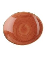 Churchill Stonecast Oval Coupe Plates Orange 192mm (12 Pack) SSOSOP7 1