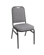 Bolero Square Back Banquet Chairs Black & Grey (4 Pack) DA602