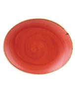 Churchill Stonecast Oval Coupe Plates Berry Red 192mm (12 Pack) SBRSOP7 1