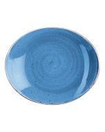 Churchill Stonecast Oval Plates Cornflower Blue 197 x 160mm (12 Pack) SCFSOP7 1