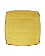 Churchill Stonecast Deep Square Plates Mustard Seed Yellow 260mm (6 Pack) SMSSDS101