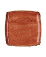 Churchill Stonecast Deep Square Plates Spiced Orange 260mm (6 Pack) SSOSDS101