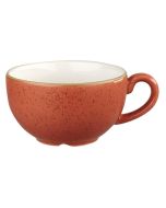 Churchill Stonecast Cappuccino Cups Spiced Orange 8oz (12 Pack) SSOSCB201