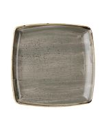 Churchill Stonecast Deep Square Plates Peppercorn Grey 260mm (6 Pack) SPGSDS101
