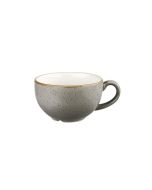 Churchill Stonecast Round Cappuccino Cups Peppercorn Grey 12oz (12 Pack) SPGSCB281