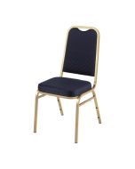 Bolero Square Back Banquet Chairs Blue & Gold (4 Pack) DL015