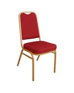 Bolero Square Back Banquet Chairs Red & Gold (4 Pack) DL016