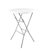 Bolero Round Poseur Folding Table White 800mm (Single) DL046
