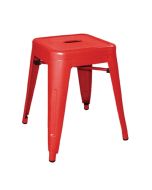 Bolero Bistro Steel Low Stool Red (4 Pack) DL870