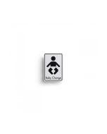 DM005 - Baby Change Symbol with Text Door Sign