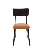 Bolero Metal & PU Side Chair Vintage Camel (4 Pack) DR300