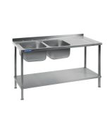 Vogue Fully Assembled Stainless Steel Sink Right Hand Drainer 1800mm