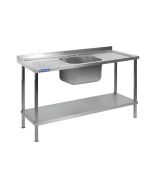 Vogue Stainless Steel Sink Double Drainer 1800mm