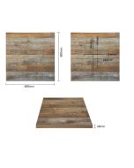 Bolero Pre-Drilled Square Table Top Urban Dark 600mm DR821