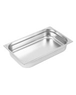 Vogue Heavy Duty Stainless Steel 1/1 Gastronorm Tray 100mm