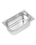 Vogue Heavy Duty Stainless Steel 1/4 Gastronorm Tray 100mm