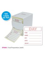 Prepped Food Labels Any Day 50x50mm. 500 per roll