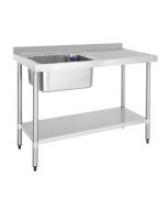 Vogue Stainless Steel Sink Right Hand Drainer 1200x600mm - U904